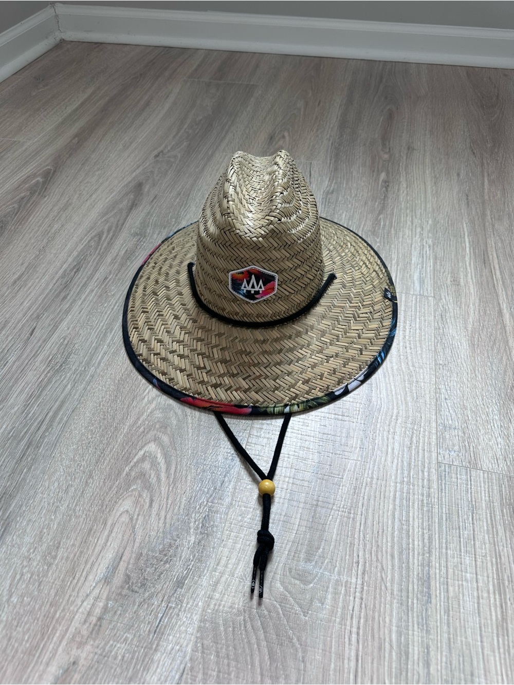 Hemlock Kids Straw Lifeguard Hat – Tropical Print Brim (Never Worn) 🌴☀️ - Picture 2 of 9